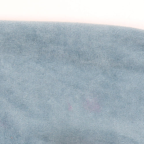 Cotton Traders Women Blue Velour Sweatpants Size 8 Elastic Waist