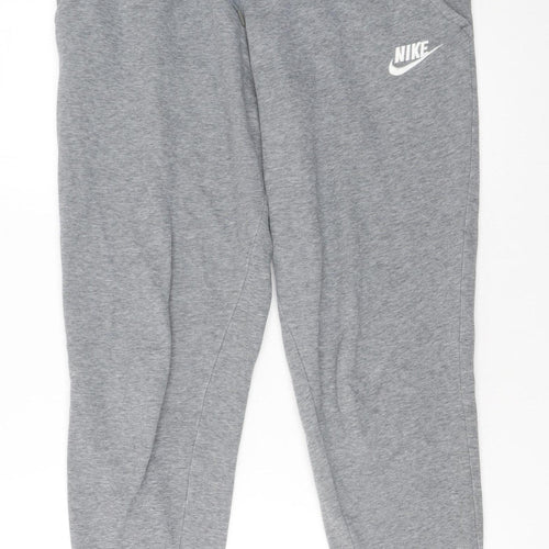 Nike Boys Grey XL Jogger Sweatpants 156-166cm Elastic Waist Pockets