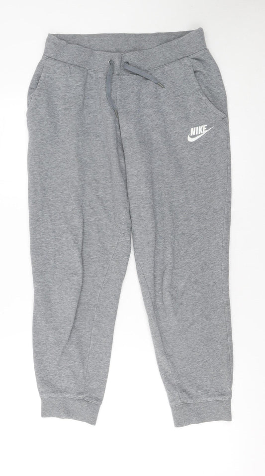 Nike Boys Grey XL Jogger Sweatpants 156-166cm Elastic Waist Pockets