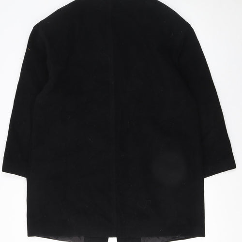 Windsmoor Women's Black Wool Mid-Length Overcoat Size 12