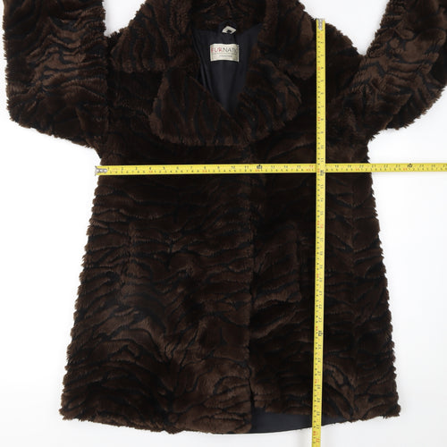 Furnatic Collection Women's Brown Faux Fur Overcoat Size S