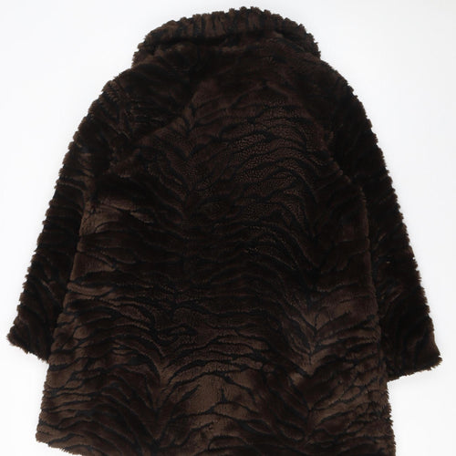 Furnatic Collection Women's Brown Faux Fur Overcoat Size S