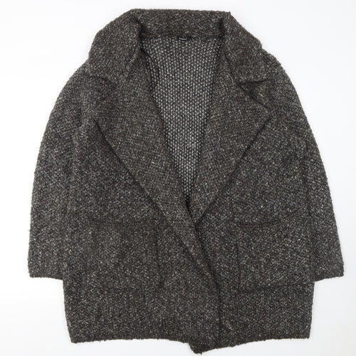 Roman Women’s Grey Chunky Knit Long Cardigan Size 18