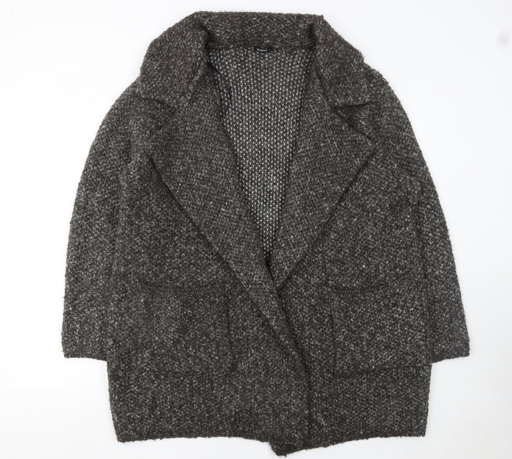 Roman Women’s Grey Chunky Knit Long Cardigan Size 18