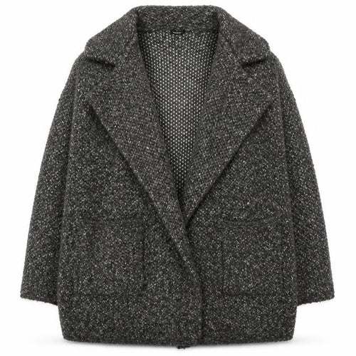 Roman Women’s Grey Chunky Knit Long Cardigan Size 18