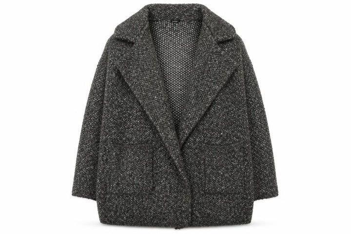 Roman Women’s Grey Chunky Knit Long Cardigan Size 18