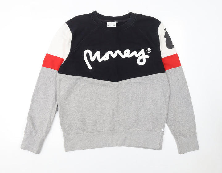 Money Men’s Multicoloured M Pullover Sweatshirt Crew Neck Logo
