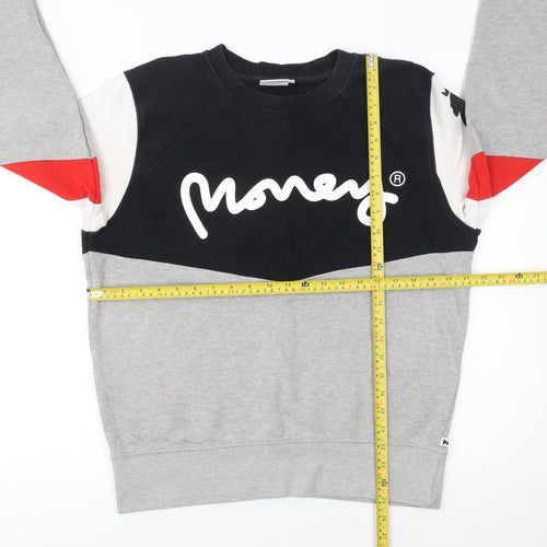 Money Men’s Multicoloured M Pullover Sweatshirt Crew Neck Logo