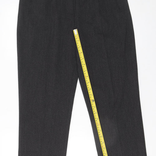 Robell Women's Grey Stretch Straight Leg Trousers Size 20