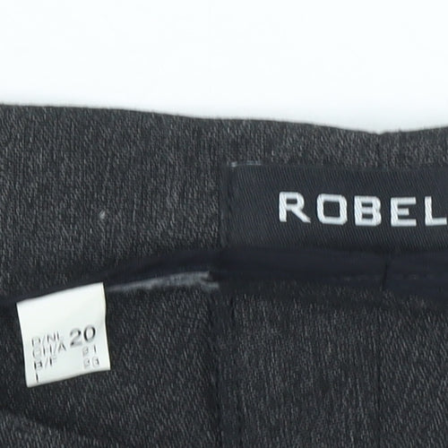 Robell Women's Grey Stretch Straight Leg Trousers Size 20