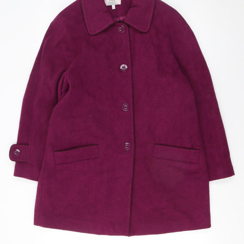 Honor Millburn Women’s Purple Wool Blend Mid-Length Coat Size 12