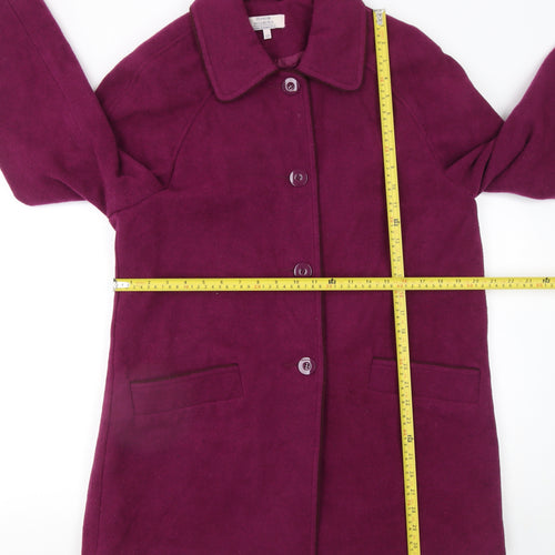 Honor Millburn Women’s Purple Wool Blend Mid-Length Coat Size 12