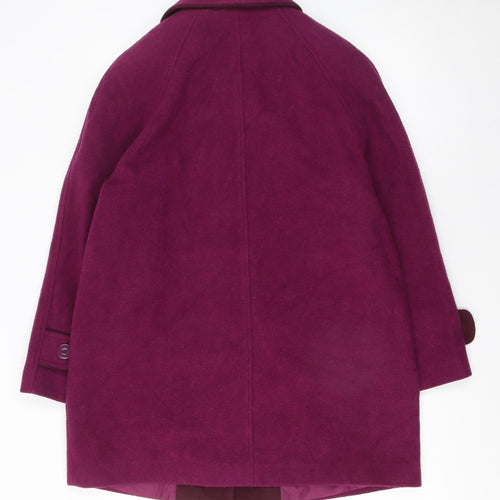 Honor Millburn Women’s Purple Wool Blend Mid-Length Coat Size 12