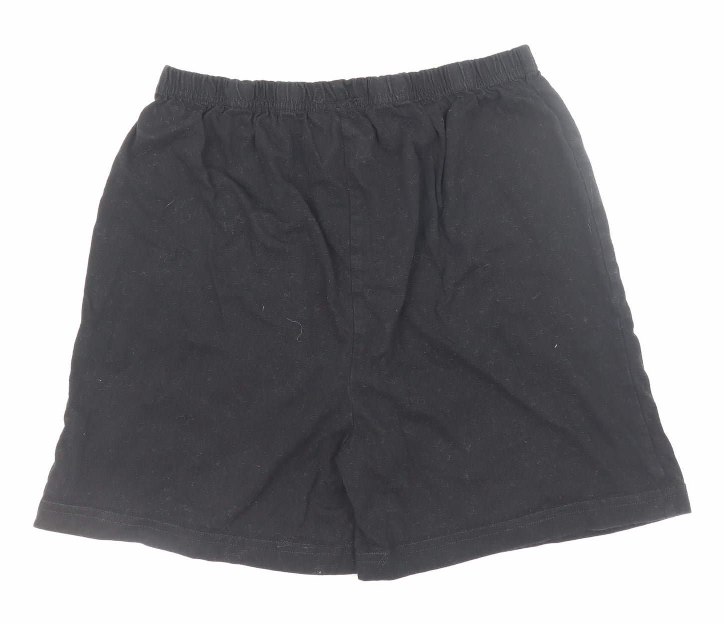 Manchester United Boys Black 10-11 Years Cotton Athletic Football Shorts