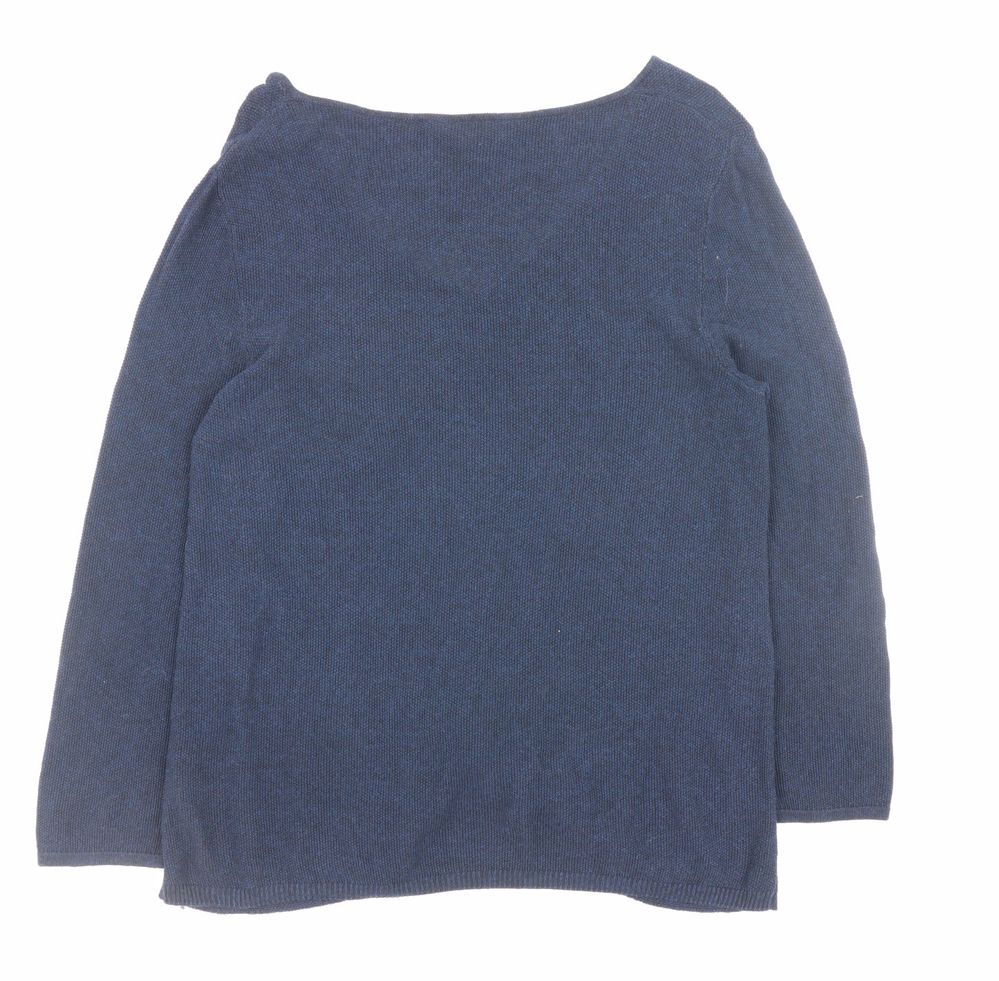 White Stuff Women’s Blue V-Neck Twist Front Knit Jumper Size 8