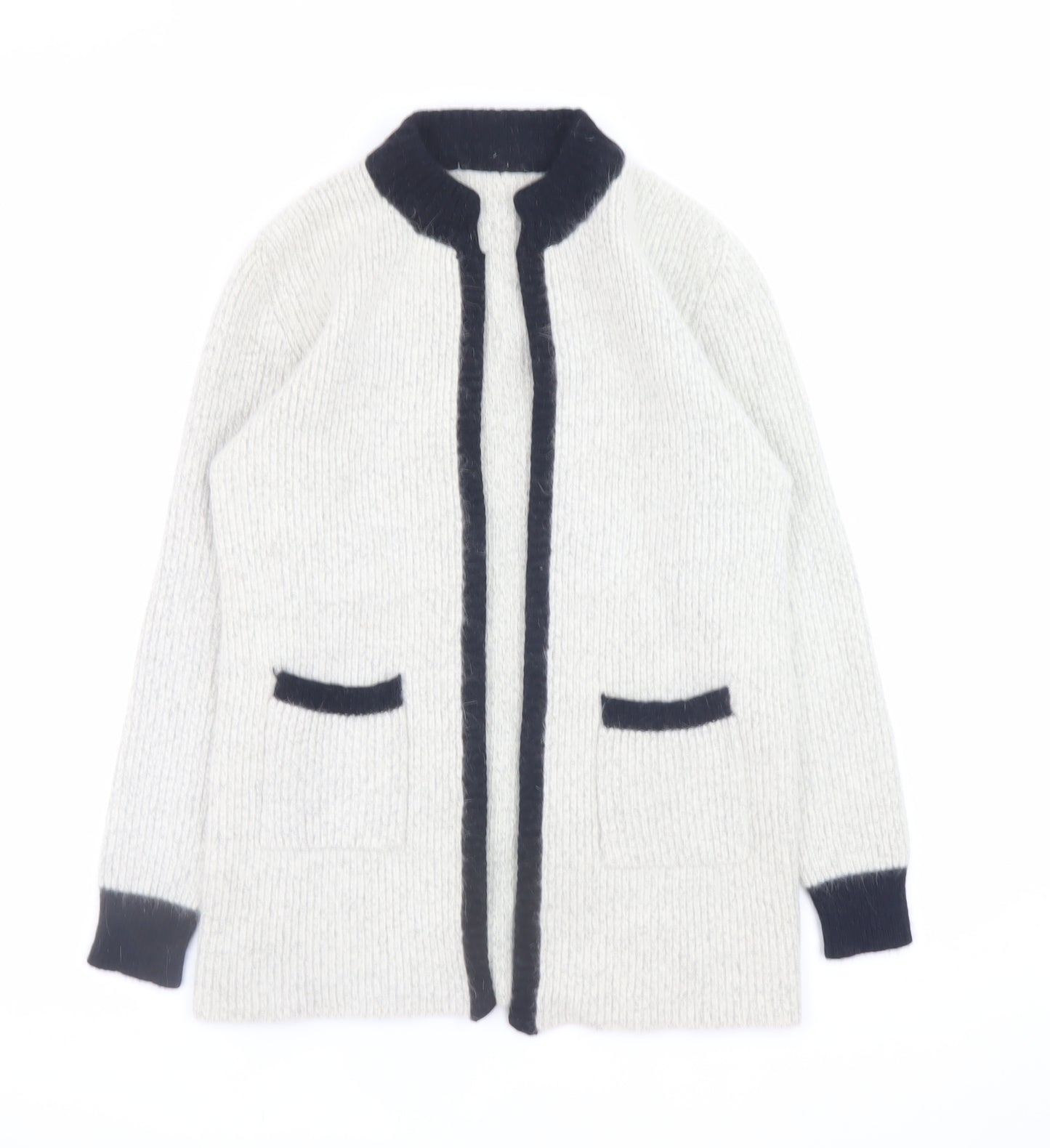 Littlewoods Women’s Ivory Lambswool Angora Cardigan Size 14