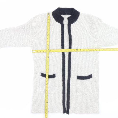 Littlewoods Women’s Ivory Lambswool Angora Cardigan Size 14