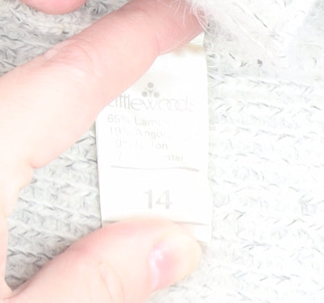 Littlewoods Women’s Ivory Lambswool Angora Cardigan Size 14