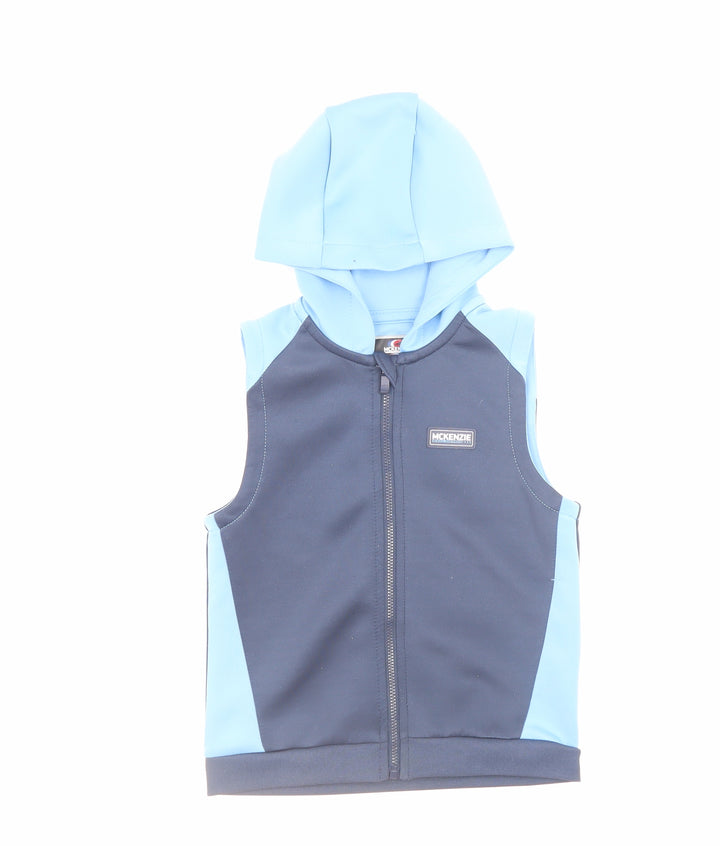 McKenzie Boys Blue Hooded Sleeveless Softshell Jacket 18-24 Months