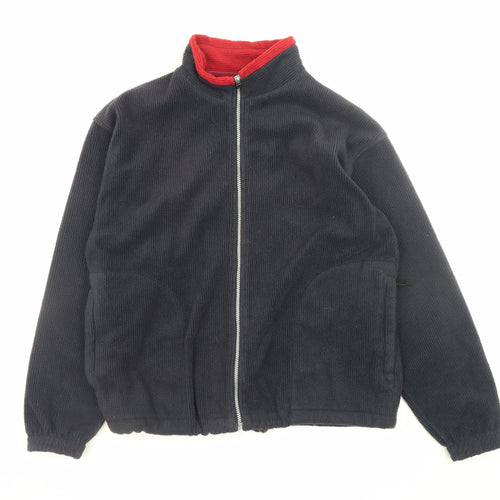 Antartex Men’s Black Fleece Full Zip Jacket Size S Winter Warm Outdoor