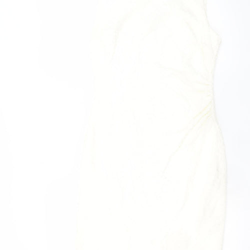 Joseph Ribkoff Women's Ivory Sleeveless Sheath Dress Size 14