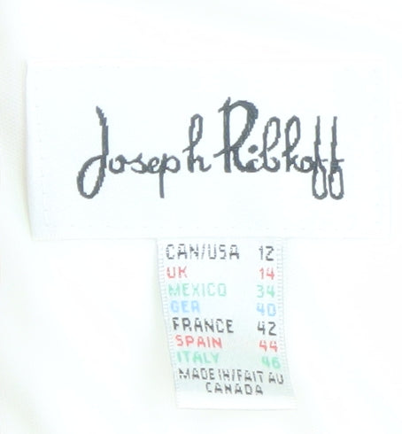 Joseph Ribkoff Women's Ivory Sleeveless Sheath Dress Size 14