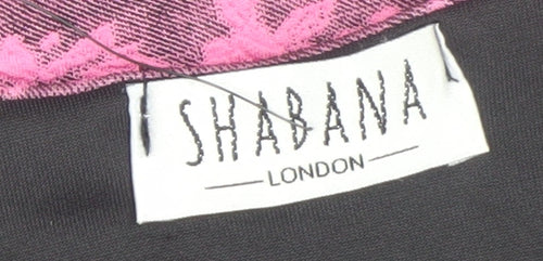 Shabana London Women’s Pink Floral Bodycon Dress L Sleeveless Stretch