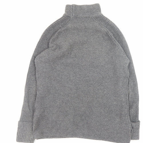 Warehouse Women Grey Size 8 Roll Neck Long Sleeve Knit Jumper