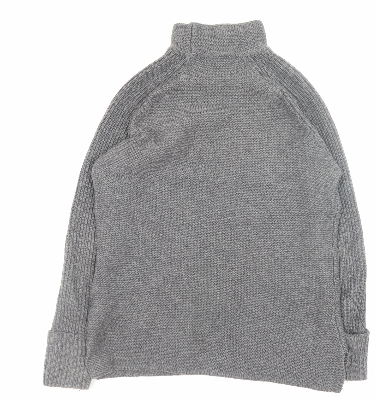 Warehouse Women Grey Size 8 Roll Neck Long Sleeve Knit Jumper