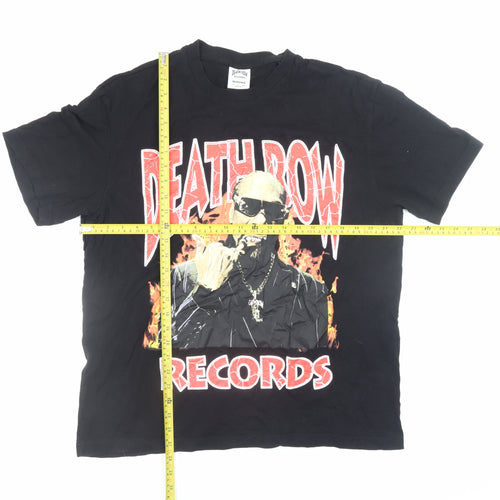 Bershka Men’s Black Death Row Records Graphic T-Shirt Size L