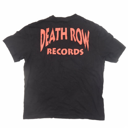 Bershka Men’s Black Death Row Records Graphic T-Shirt Size L