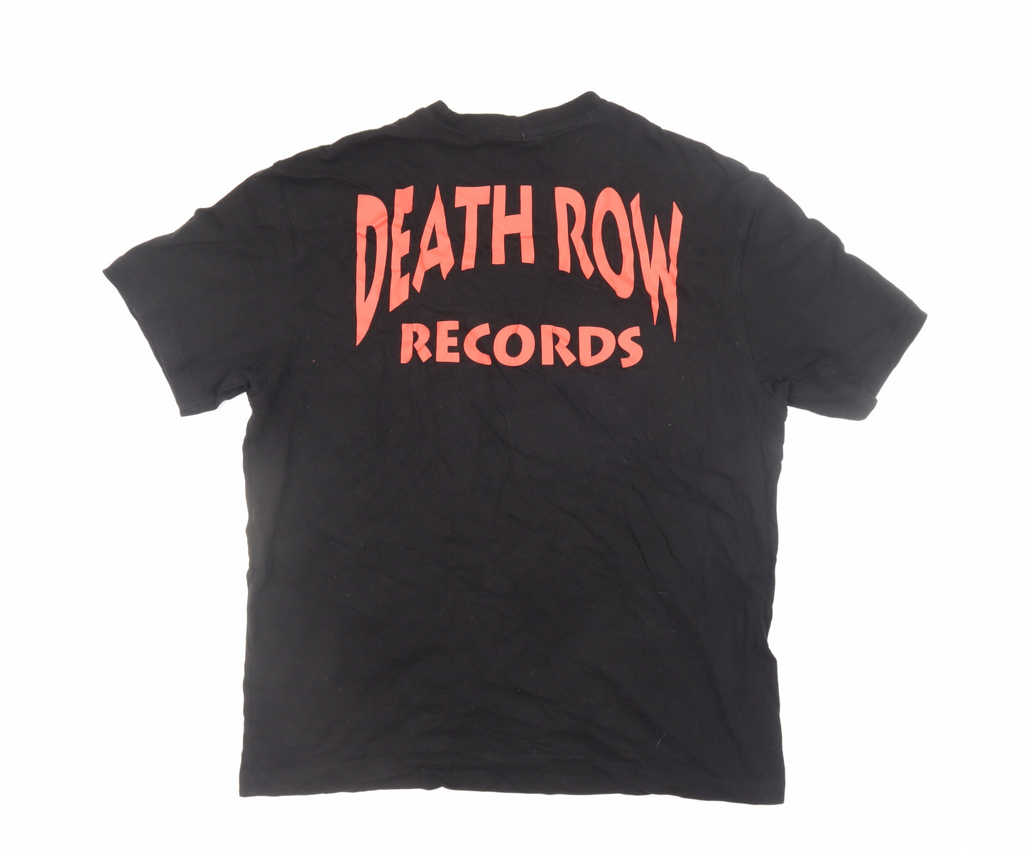 Bershka Men’s Black Death Row Records Graphic T-Shirt Size L