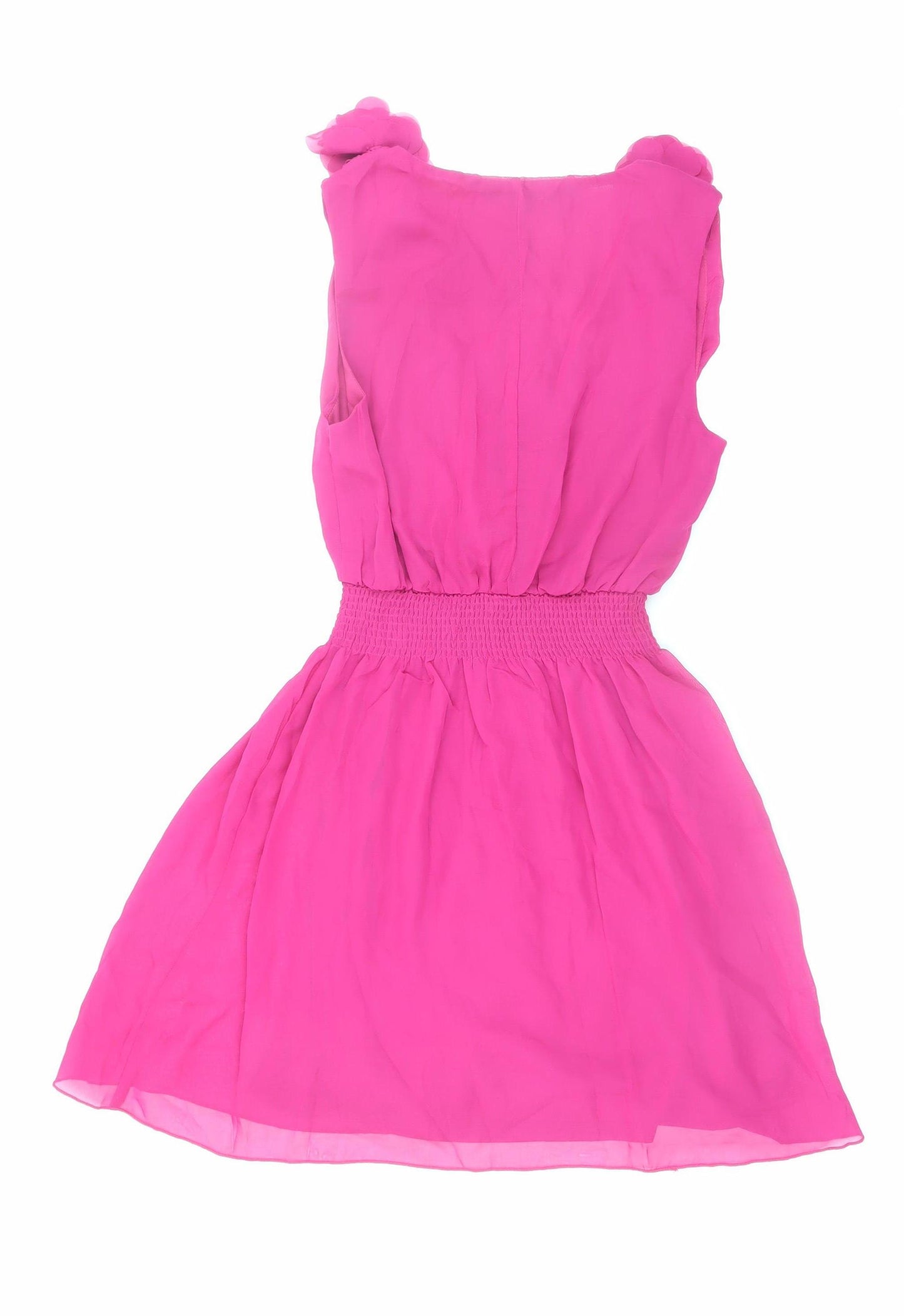 Rise Womens Pink Fit & Flare Sleeveless Short Party Dress Size 8