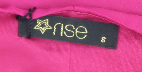 Rise Womens Pink Fit & Flare Sleeveless Short Party Dress Size 8