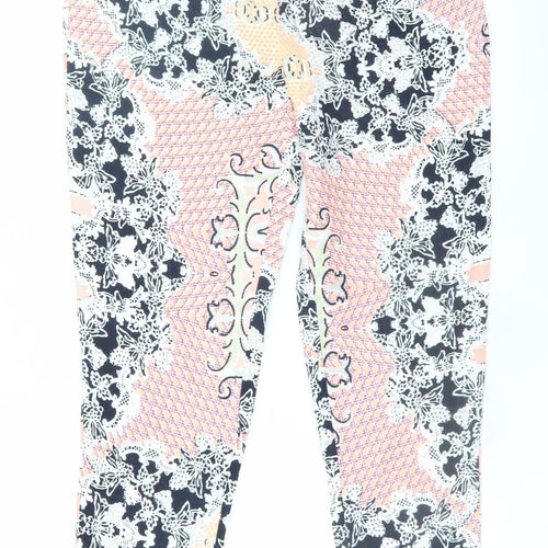 Boohoo Women’s Multicoloured Tapered Trousers Size 12 Polyester