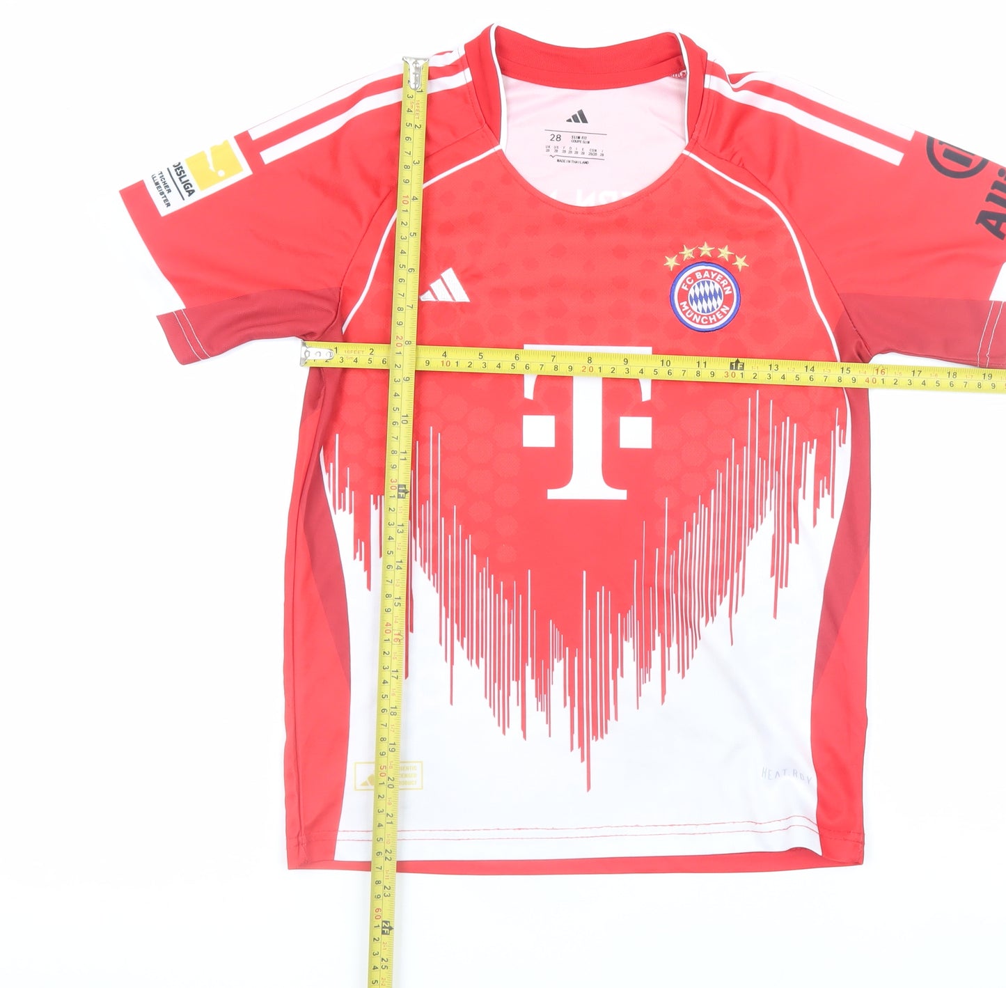 Adidas Bayern Munich Red Football Jersey Teens Size 28 Slim Fit