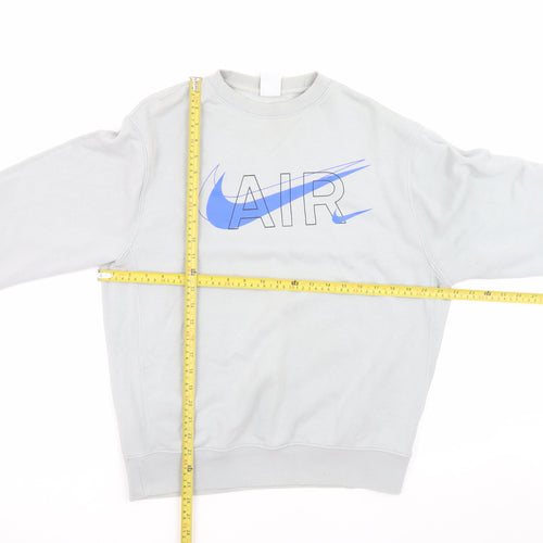 Nike Men's Grey AIR Logo Pullover Sweatshirt Size S