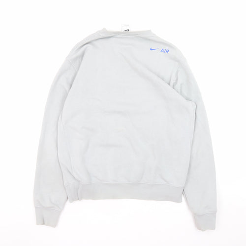 Nike Men's Grey AIR Logo Pullover Sweatshirt Size S