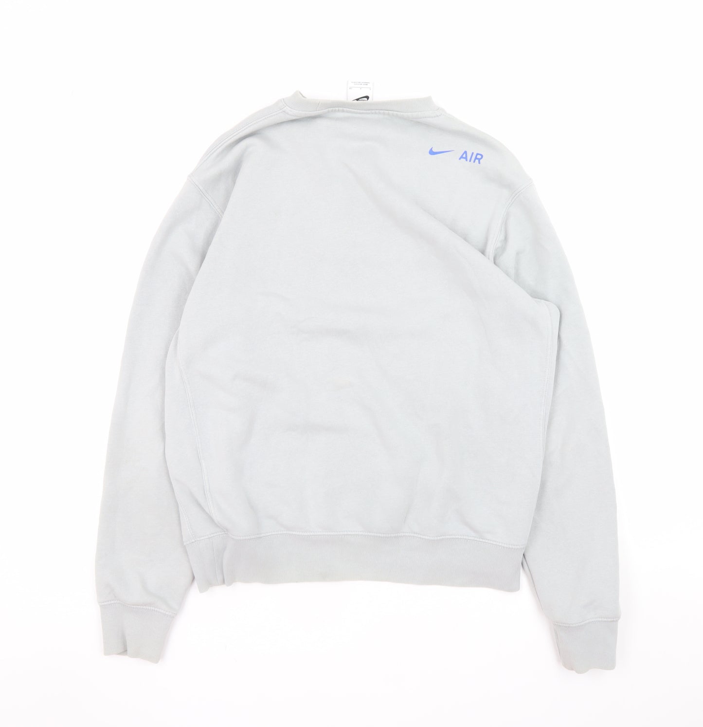 Nike Men's Grey AIR Logo Pullover Sweatshirt Size S