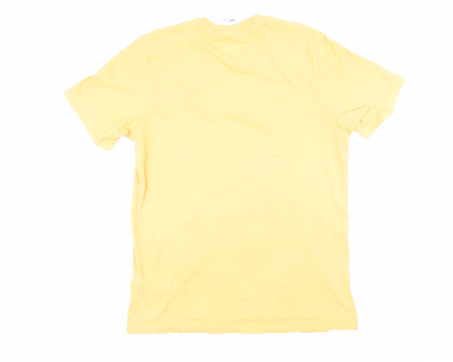 Adidas Men's Yellow Crew Neck Cotton T-Shirt Size S