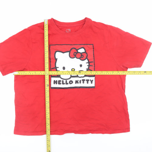 Sanrio Hello Kitty Girls Red Graphic Cotton Short Sleeve T-Shirt 12-14 Years