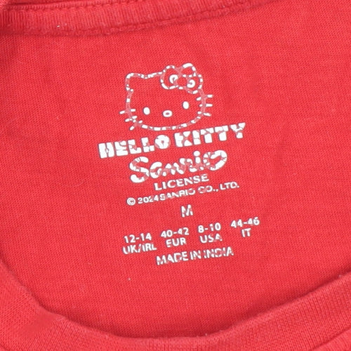 Sanrio Hello Kitty Girls Red Graphic Cotton Short Sleeve T-Shirt 12-14 Years