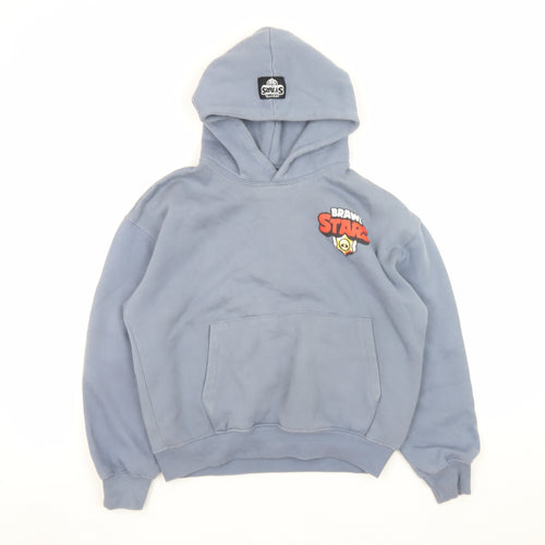 ZARA Boys Blue Brawl Stars Pullover Hoodie Size 11-12 Years Fleece