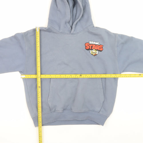 ZARA Boys Blue Brawl Stars Pullover Hoodie Size 11-12 Years Fleece