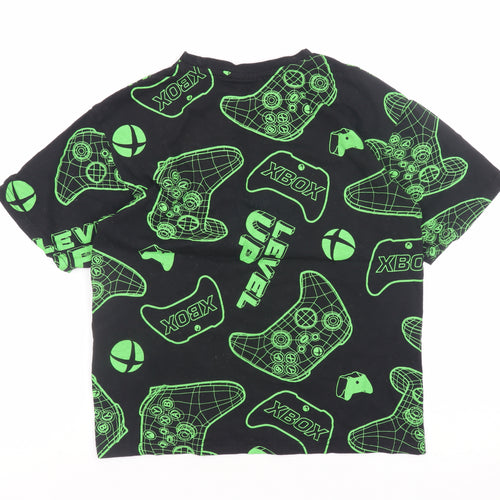 Xbox Boys Black Green Graphic Print Short Sleeve Gaming T-Shirt Size 146/152
