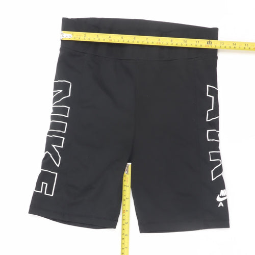 Nike Women Black XL Biker Shorts Activewear Viscose Blend