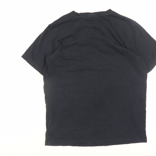 Champion Teens Black Large Crew Neck Short Sleeve Cotton Sports T-Shirt