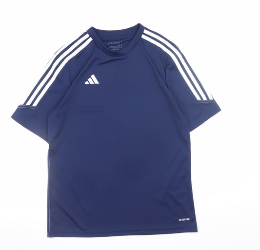Adidas Boys Navy Blue Short Sleeve AEROREADY Sports T-Shirt 15-16 Years