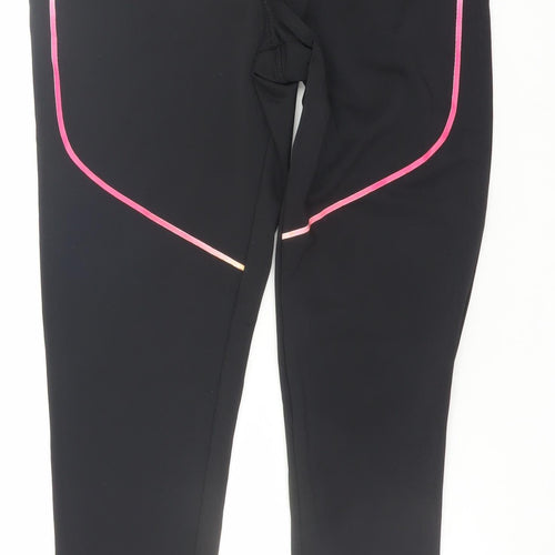 Crivit Women’s Black Ankle Leggings Size 12-14 Stretch Mid Rise Activewear