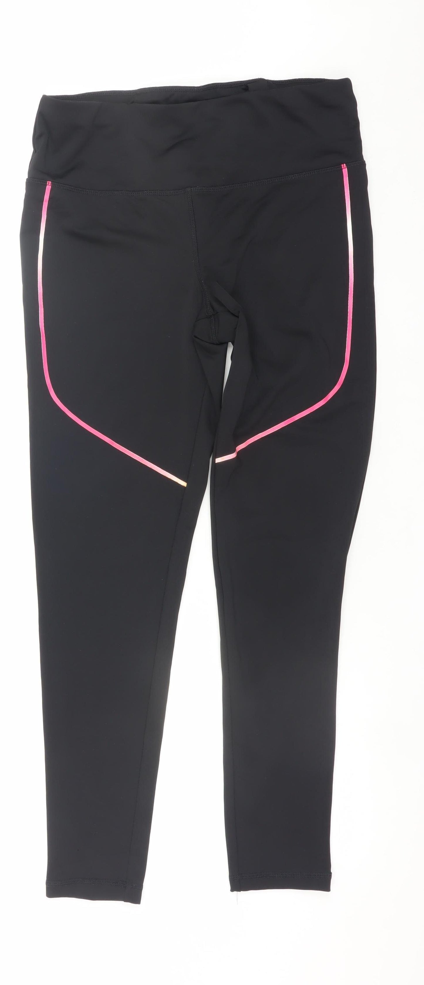 Crivit Women’s Black Ankle Leggings Size 12-14 Stretch Mid Rise Activewear